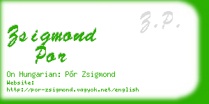 zsigmond por business card